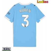 Manchester City Ruben Dias #3 Replica Home Shirt Ladies 2025-26 Short Sleeve